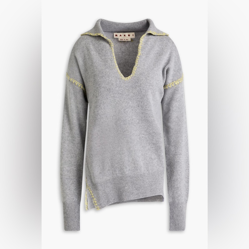 MARNI Gray Mending Sweater Size 36